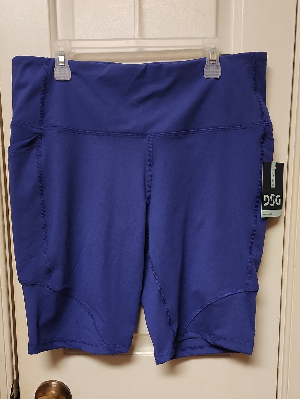 DSG Women's Royal Blue High-Waist Athletic Bike Shorts